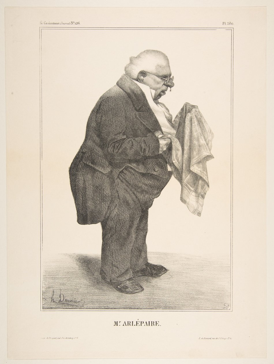 Harlé Père, julkaistu La Caricaturessa nro. 136, 5. kesäkuuta 1833, 5. kesäkuuta 1833. tekijältä Honoré Daumier