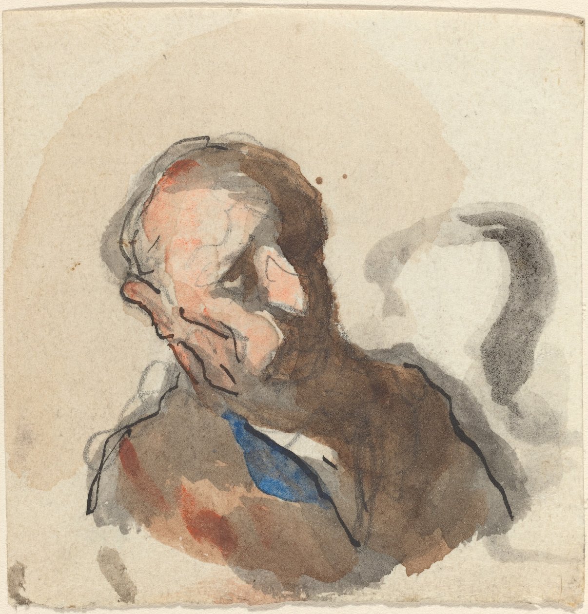 Miehen pää tekijältä Honoré Daumier
