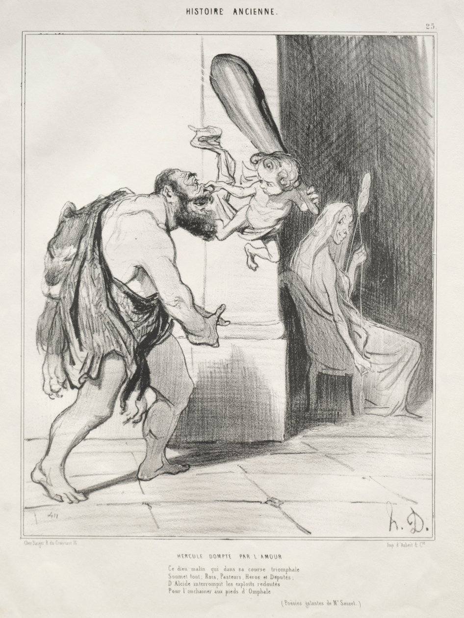 Herkules rakkauden kesyttämä tekijältä Honoré Daumier