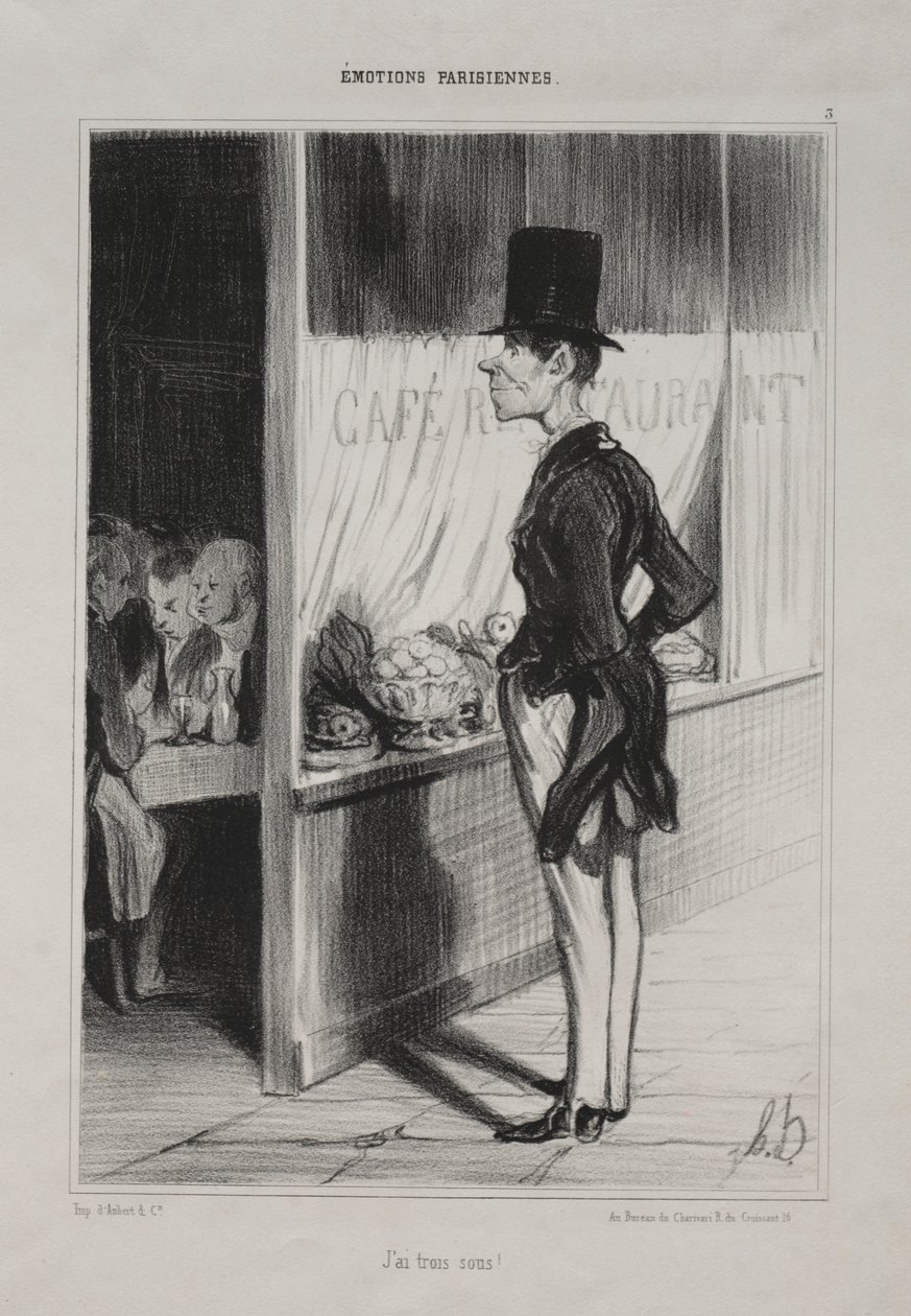 Minulla on kolme soussia! tekijältä Honoré Daumier