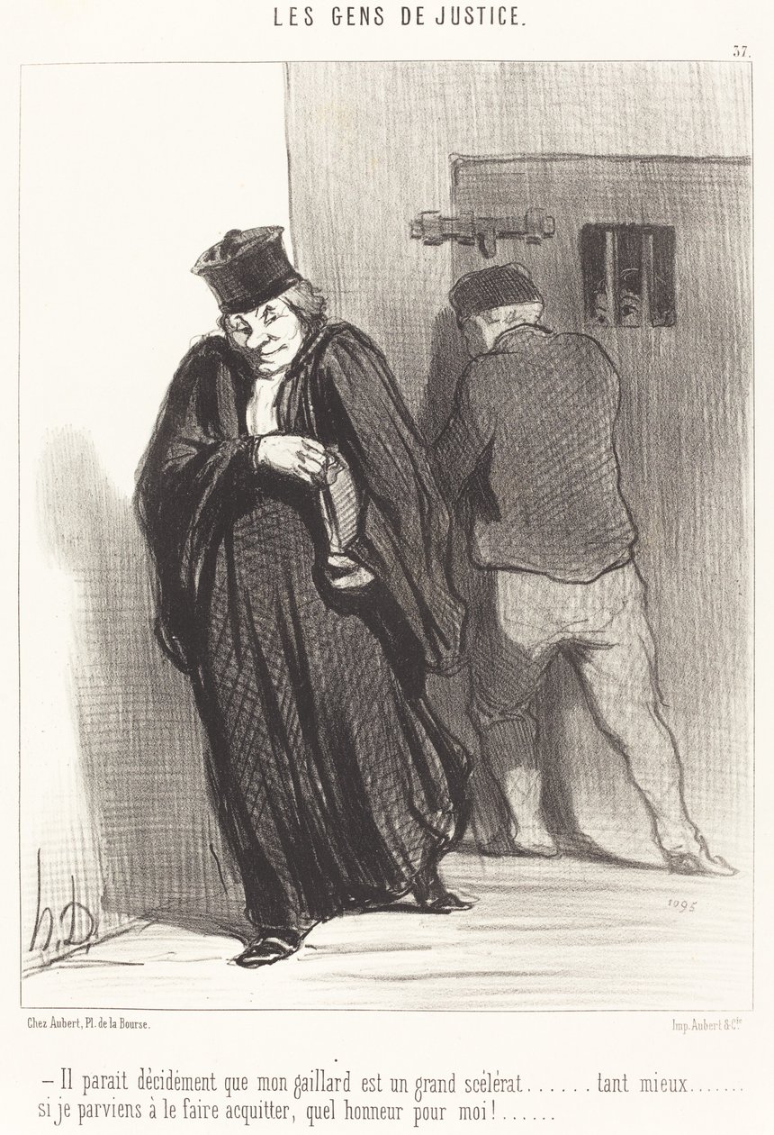 Näyttää siltä, ​​että kaverini on iso roisto... tekijältä Honoré Daumier