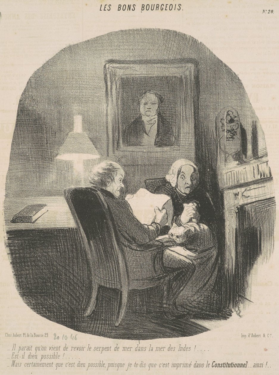 Näyttää siltä, ​​​​että olemme juuri nähneet merikäärmeen taas... tekijältä Honoré Daumier
