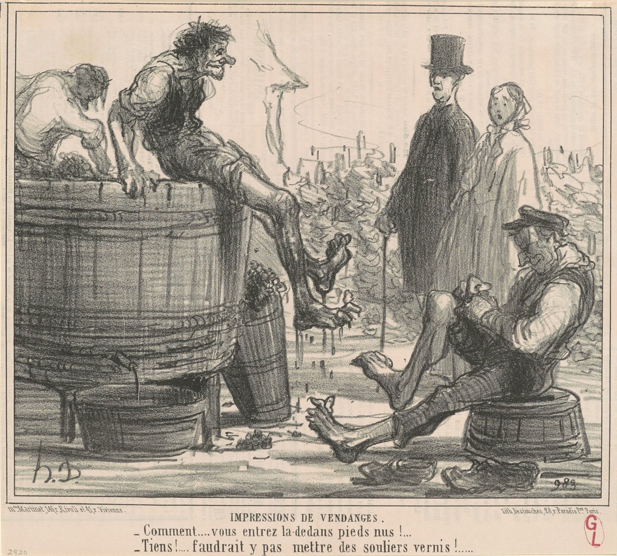 Sadonkorjuun vaikutelmia tekijältä Honoré Daumier