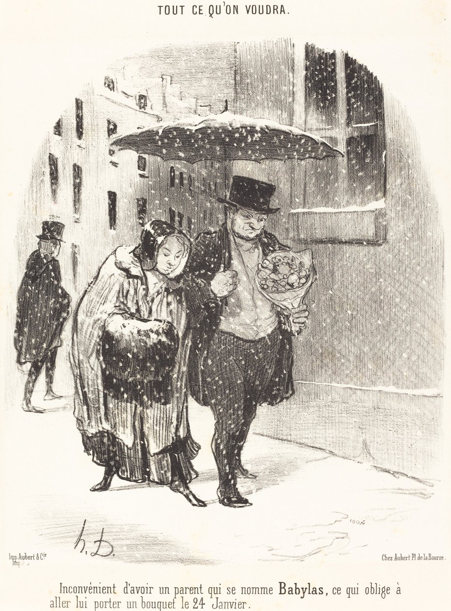 Huono puoli siitä, että vanhempana on nimeltään Babylas... tekijältä Honoré Daumier