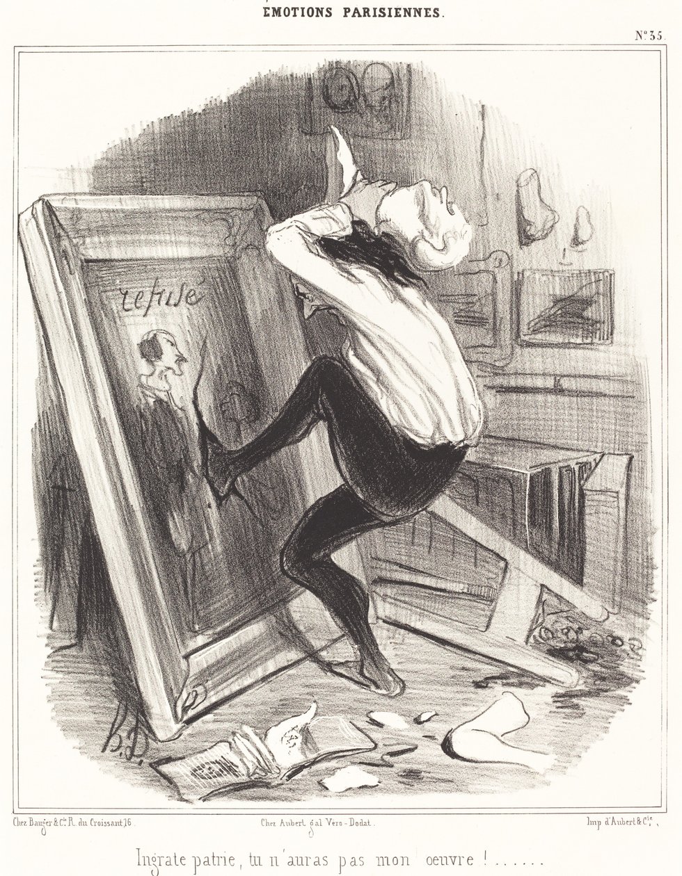 Kiittämätön isänmaa, et saa työtäni!... tekijältä Honoré Daumier