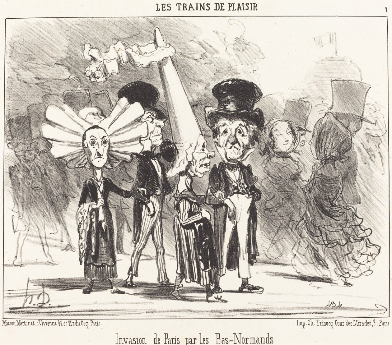 Alanormanien hyökkäys Pariisiin tekijältä Honoré Daumier