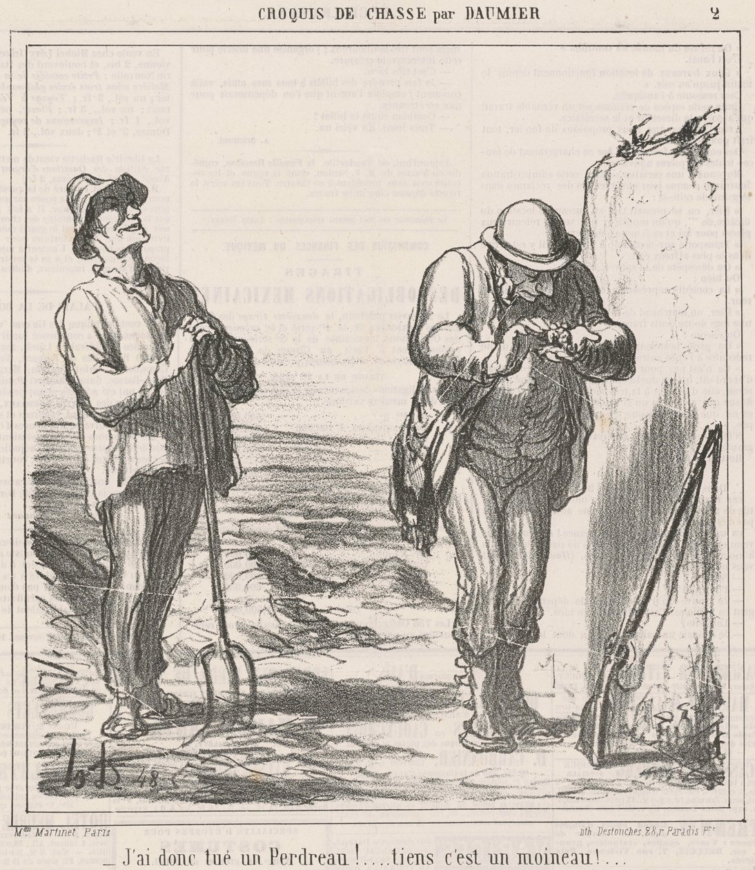 Tapoin siis peltopyyn! tekijältä Honoré Daumier