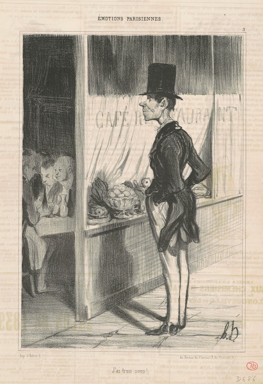 Minulla on kolme senttiä tekijältä Honoré Daumier