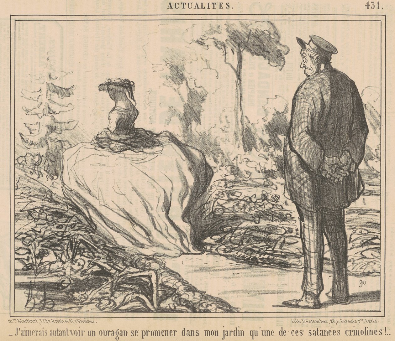Haluaisin nähdä hurrikaanin... tekijältä Honoré Daumier