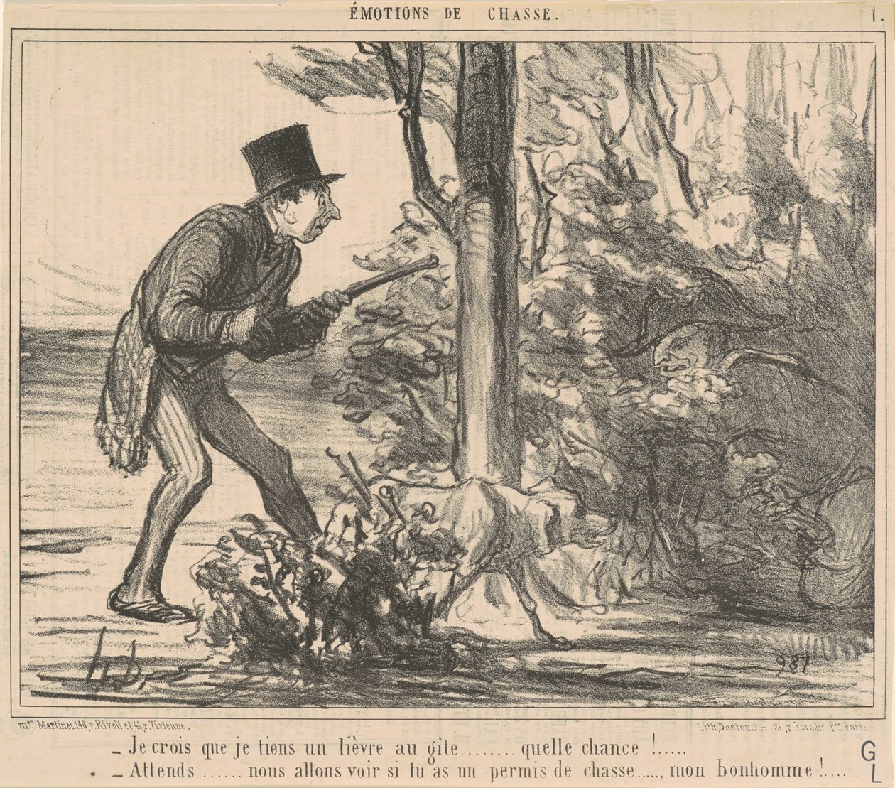 Luulen pitäväni jänistä... tekijältä Honoré Daumier