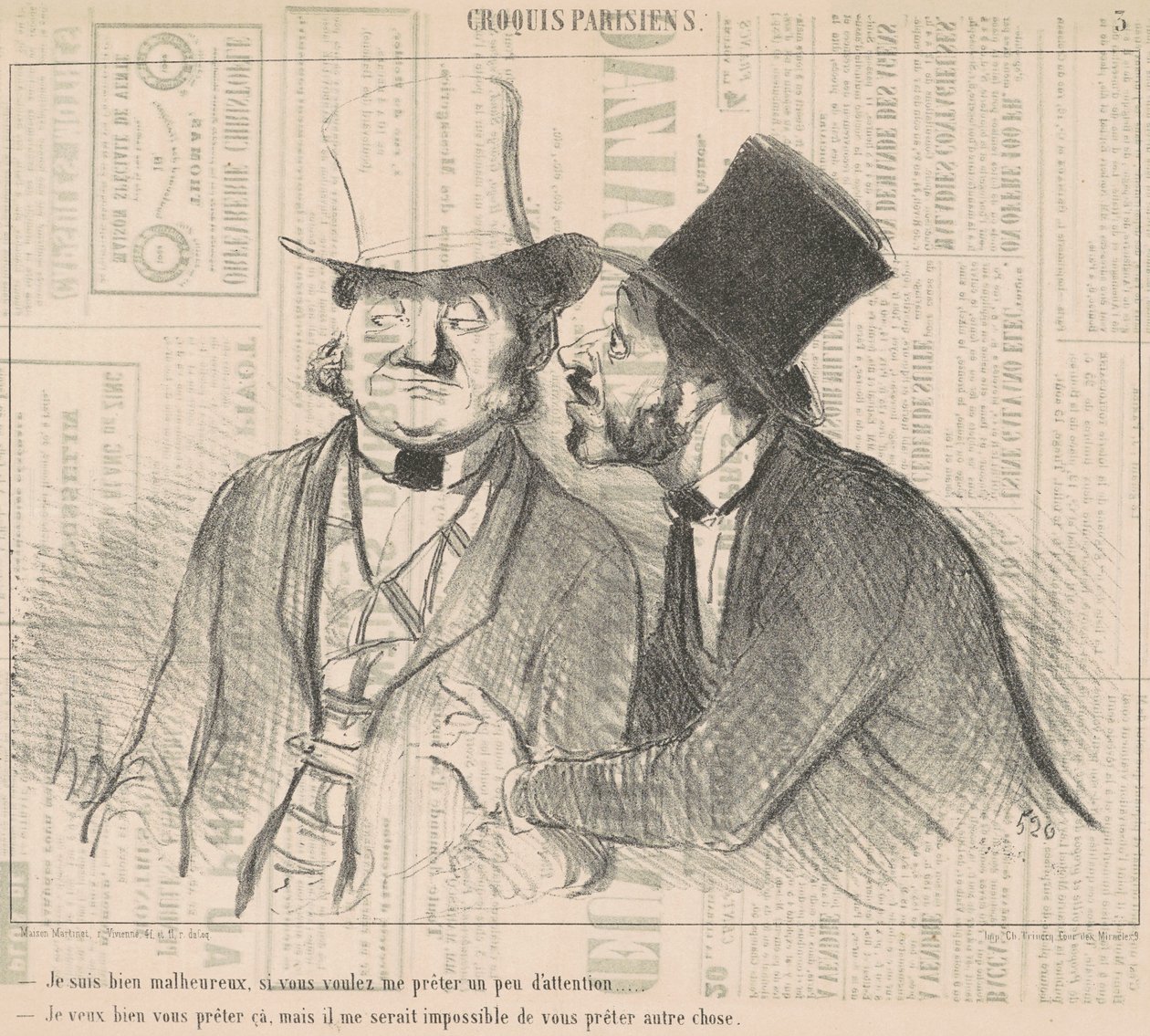 Olen erittäin onneton, jos haluat... tekijältä Honoré Daumier