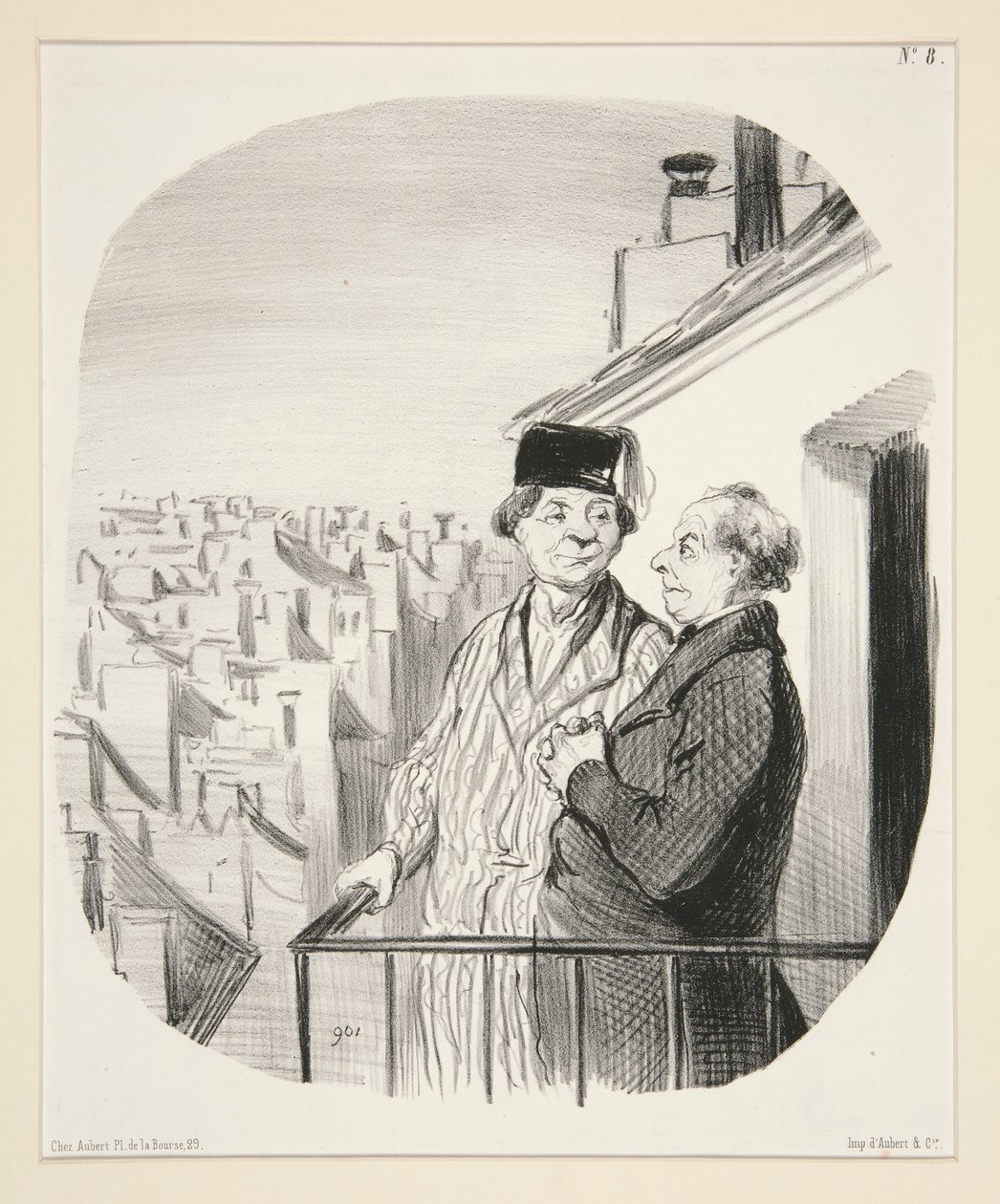 Olen yöpynyt hieman korkealla tekijältä Honoré Daumier