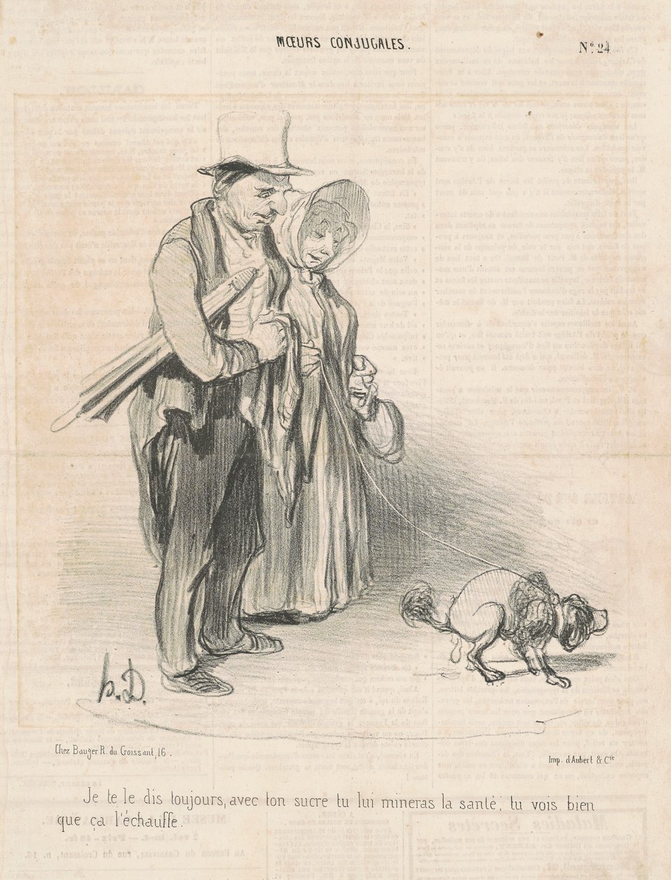 Sanon sinulle aina, sokerisi kanssa... tekijältä Honoré Daumier