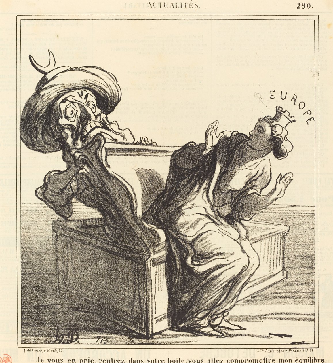 Palaa laatikkoosi... tekijältä Honoré Daumier