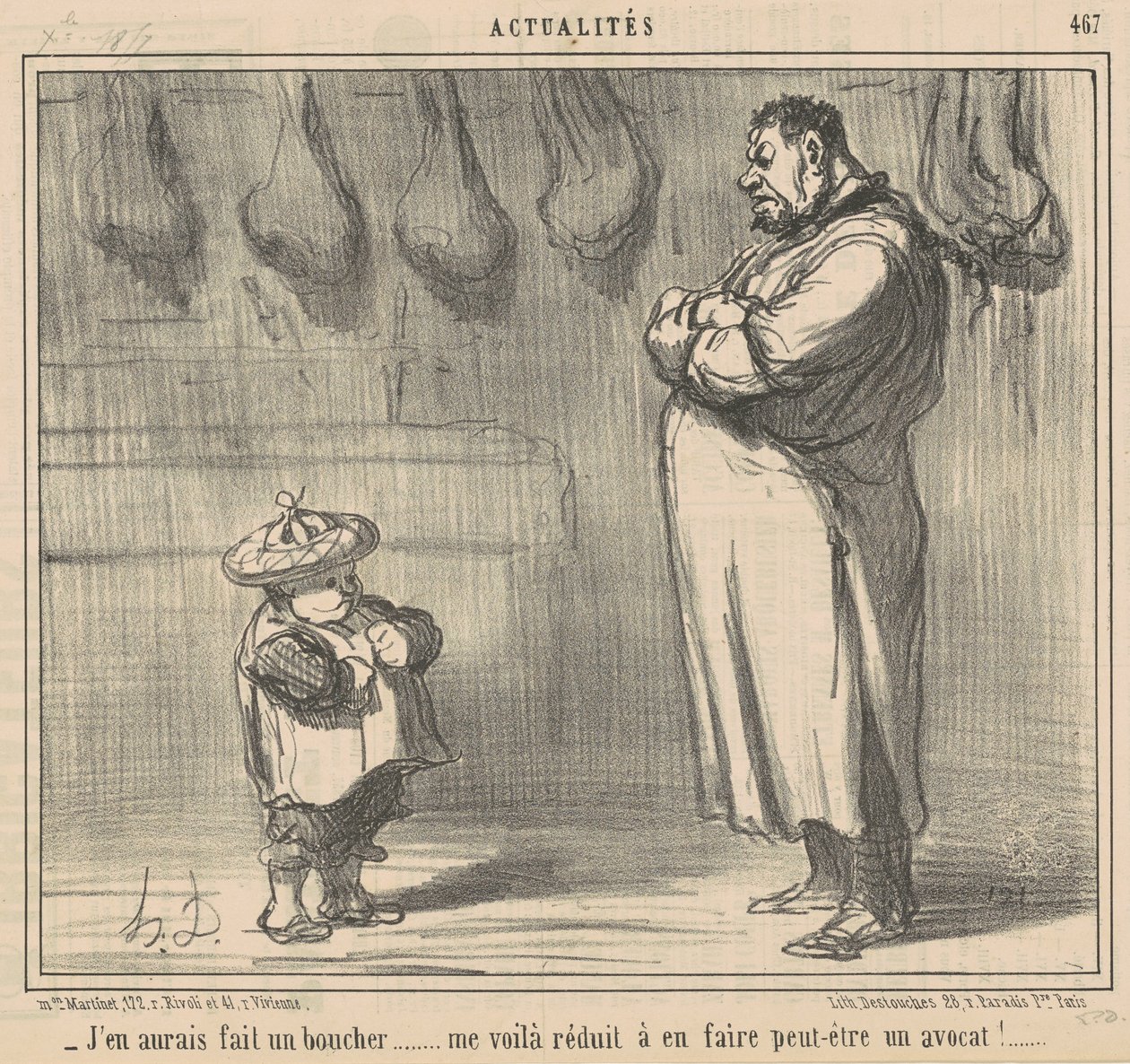 Olisin tehnyt teurastajan... tekijältä Honoré Daumier