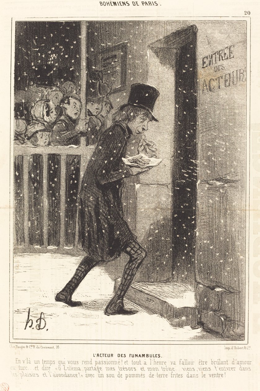 Tightrope Walker -näyttelijä tekijältä Honoré Daumier