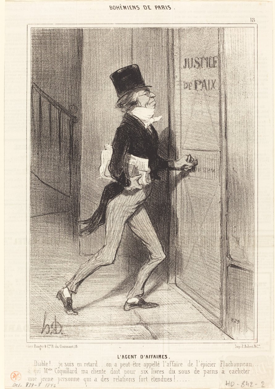 Liiketoiminnan agentti tekijältä Honoré Daumier