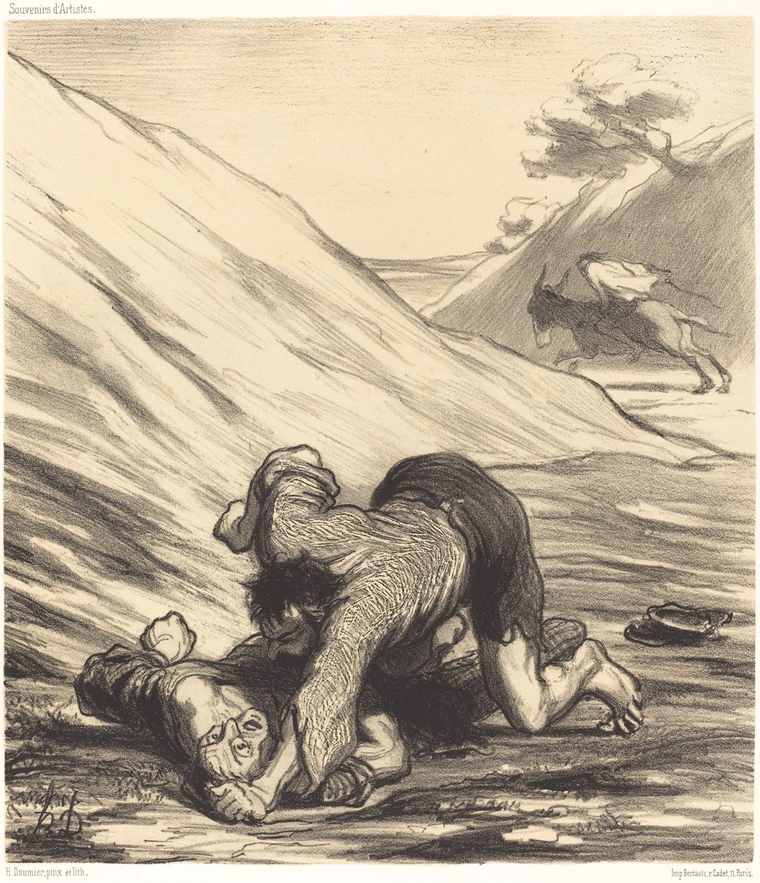 Aasi ja kaksi varasta tekijältä Honoré Daumier