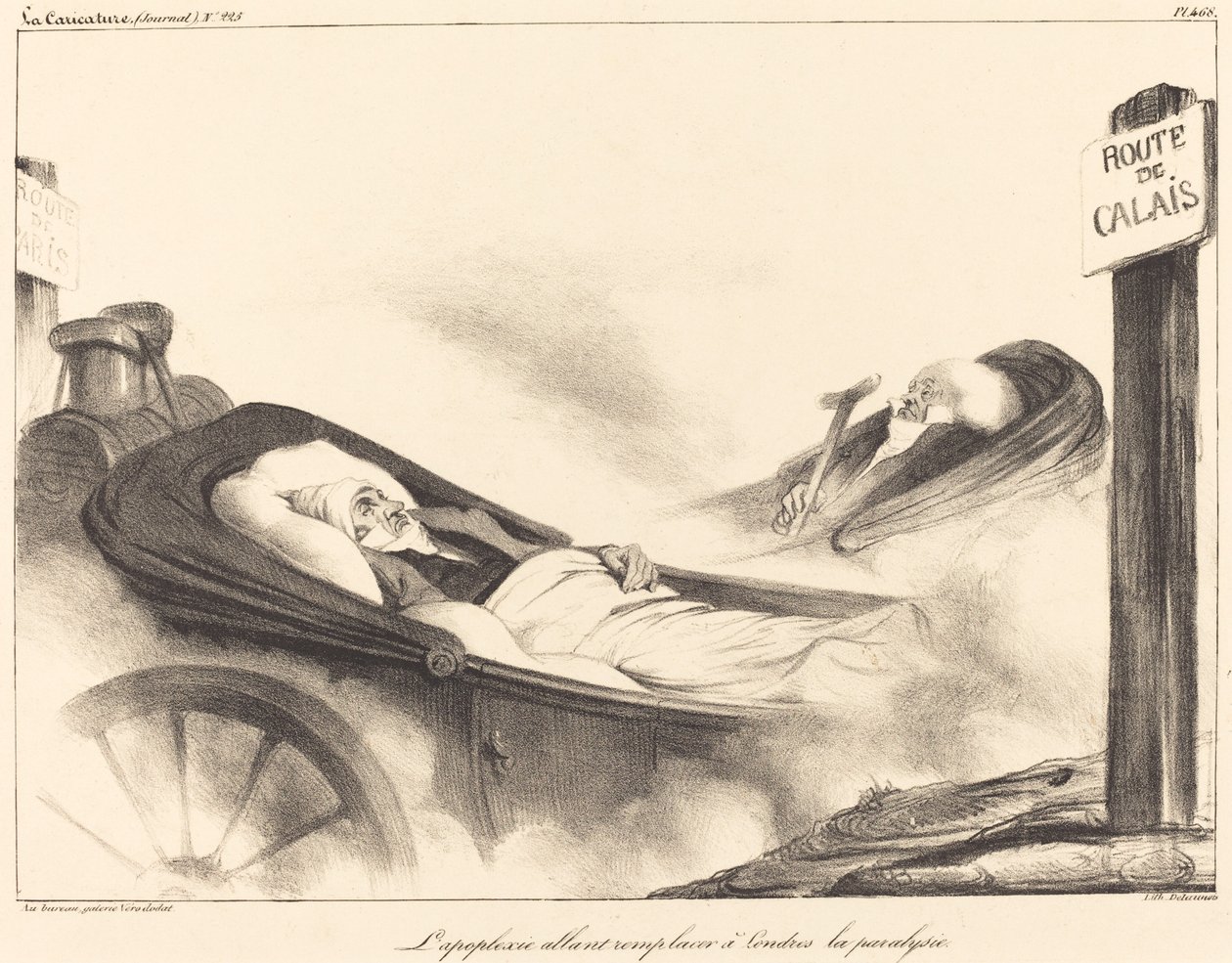 Apopleksia korvaa halvauksen Lontoossa tekijältä Honoré Daumier