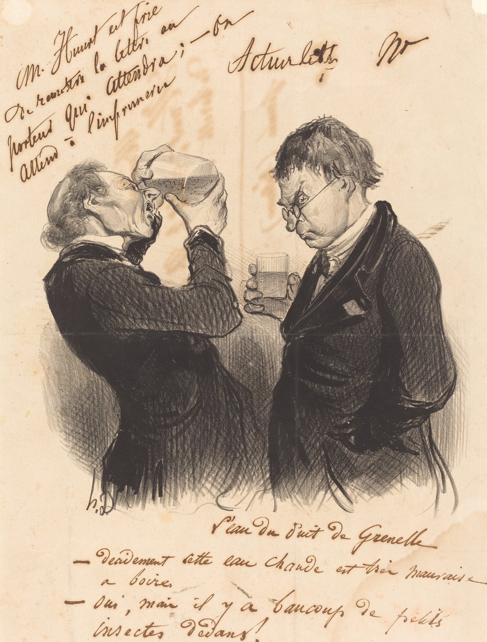 Vettä Grenellen kaivosta tekijältä Honoré Daumier