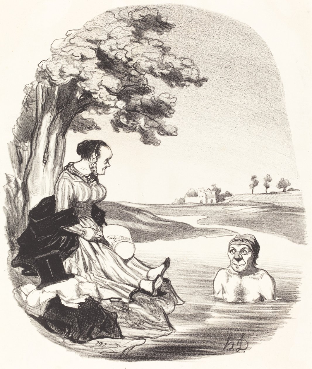 Vesi on herkullista... Vakuutan... tekijältä Honoré Daumier