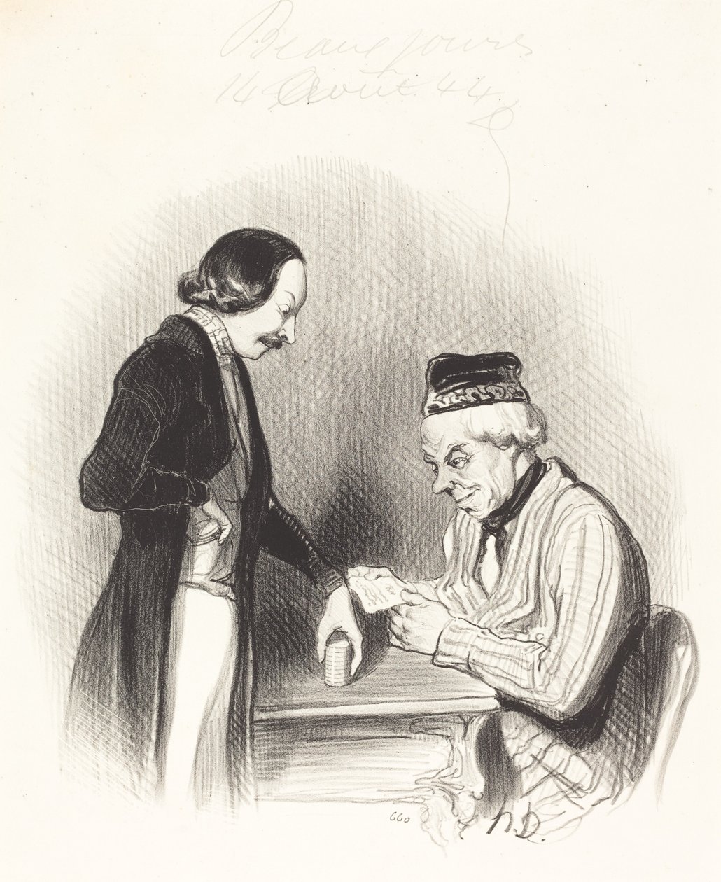Yhden lipun alennus tekijältä Honoré Daumier