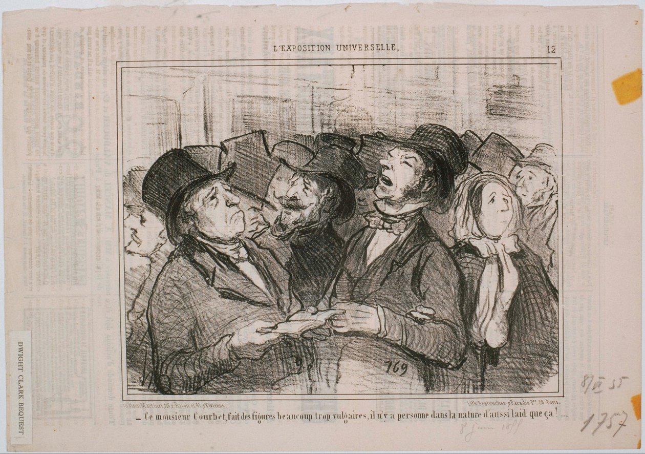 Maailmannäyttely: herra Courbet tekee...mauttomia hahmoja tekijältä Honoré Daumier