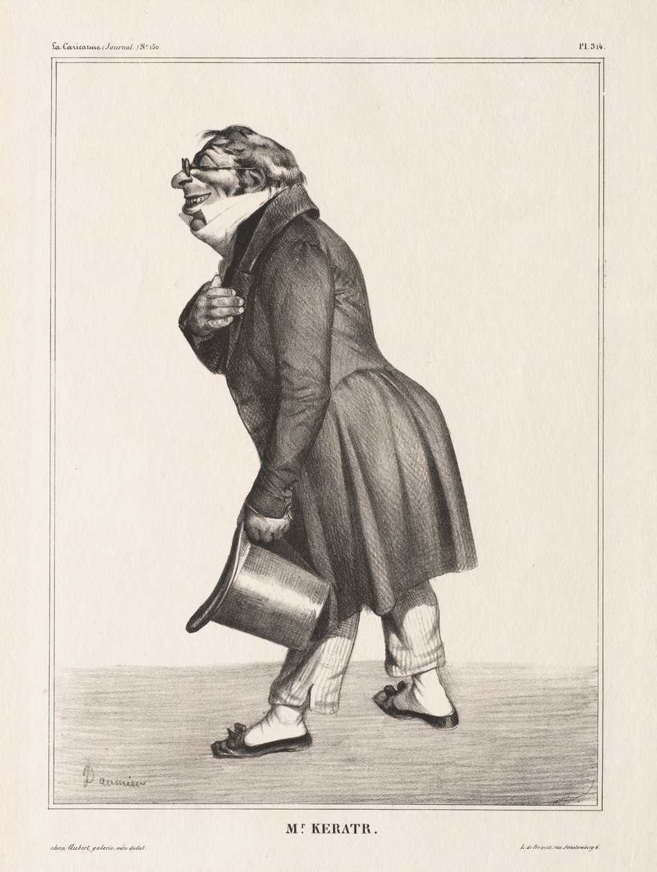 La Caricature, Pl. 314, Comte de. Keratry, 1833. tekijältä Honoré Daumier