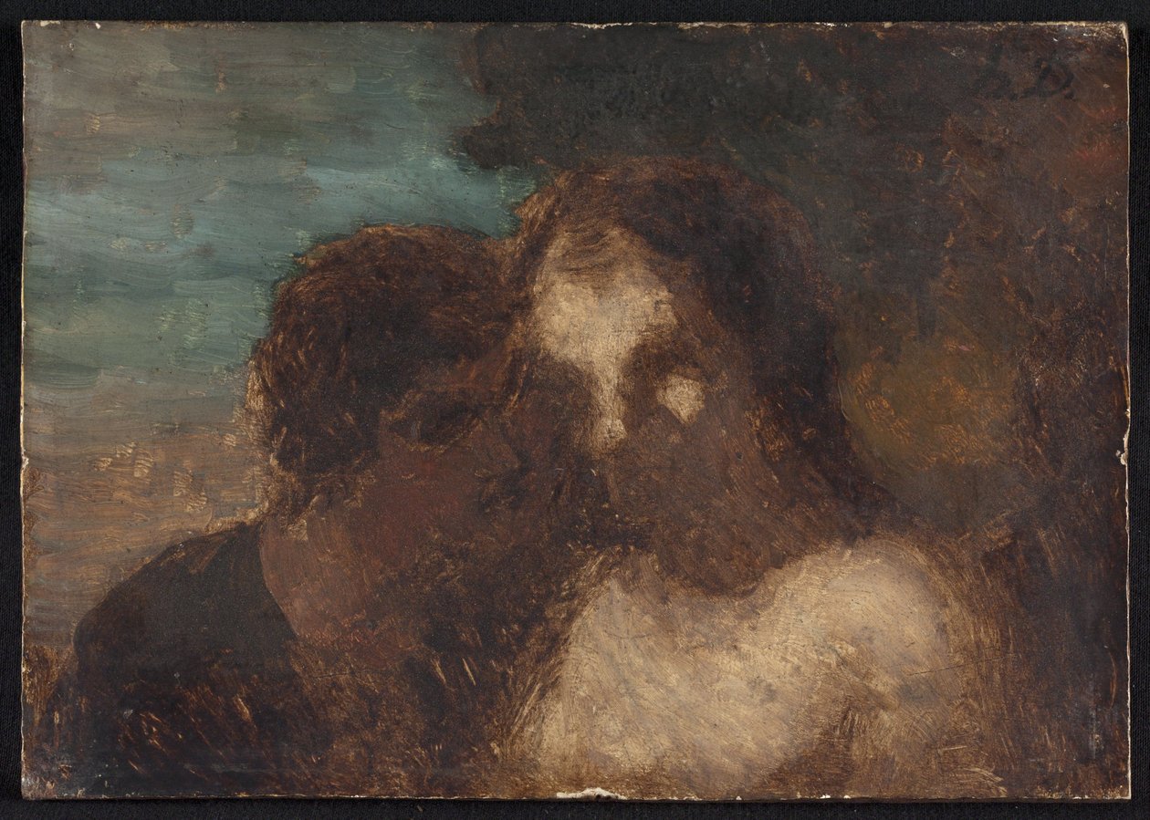 La Confidence tai Juudaksen suudelma tekijältä Honoré Daumier