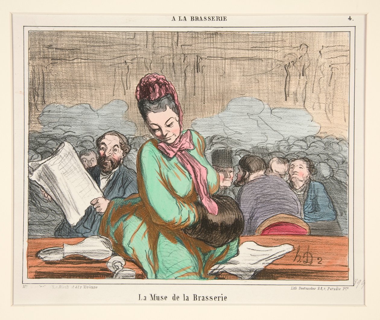 The Brewery Muse, A La Brasseriesta tekijältä Honoré Daumier