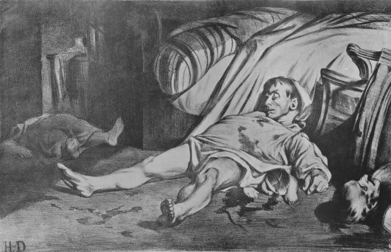 Transnonain Street, 1834 tekijältä Honoré Daumier