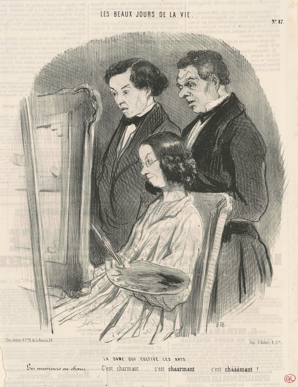 Nainen, joka viljelee taiteita tekijältä Honoré Daumier