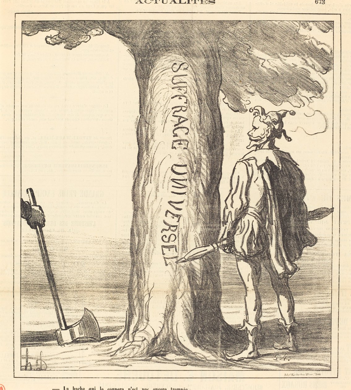 Sen leikkaava kirves ei ole vielä karkaistu tekijältä Honoré Daumier