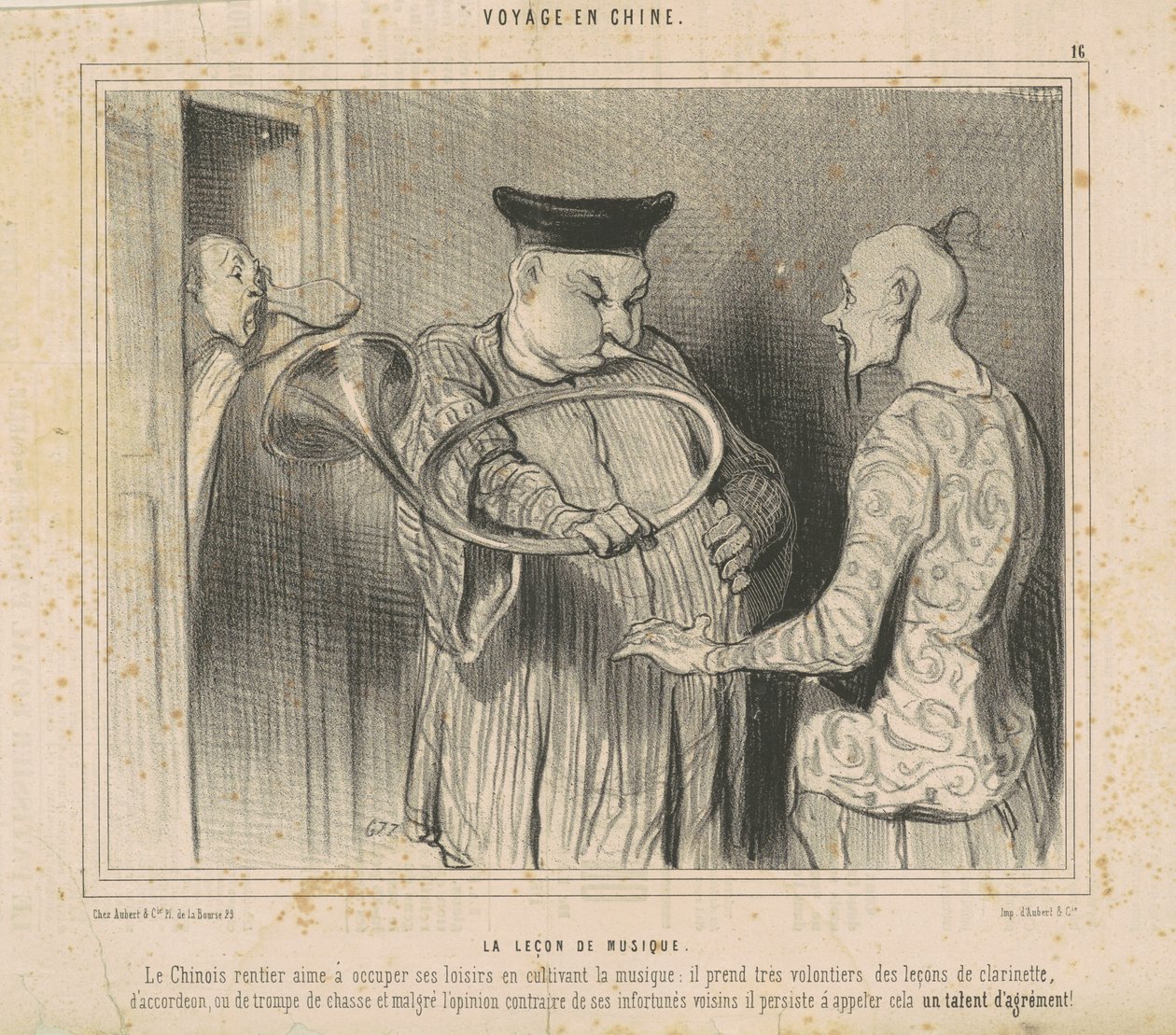 Musiikin oppitunti tekijältä Honoré Daumier