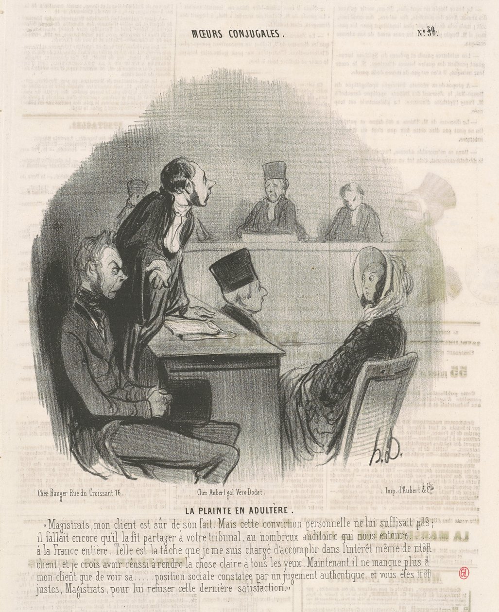 Valitus aviorikoksesta tekijältä Honoré Daumier