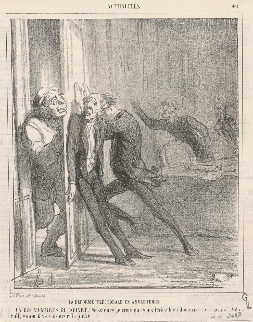 Englannin vaaliuudistus tekijältä Honoré Daumier