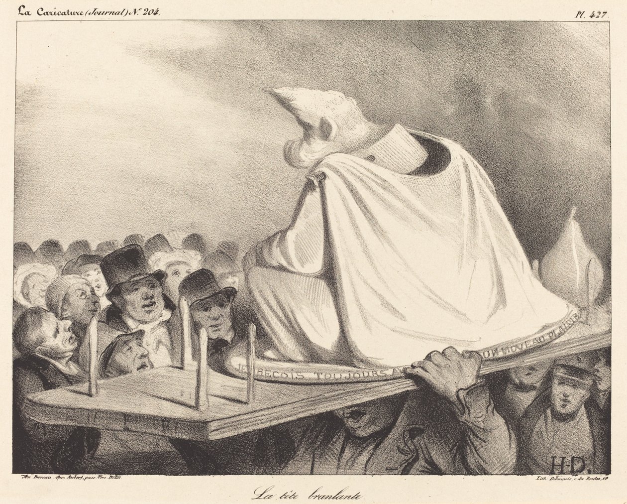 pää heiluu tekijältä Honoré Daumier