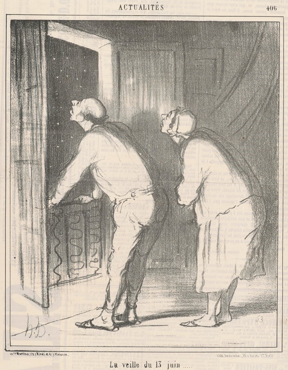 Päivä ennen kesäkuun 13 tekijältä Honoré Daumier