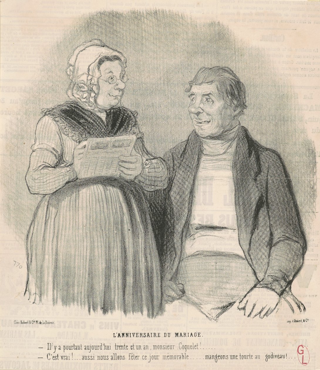 hääpäivä tekijältä Honoré Daumier