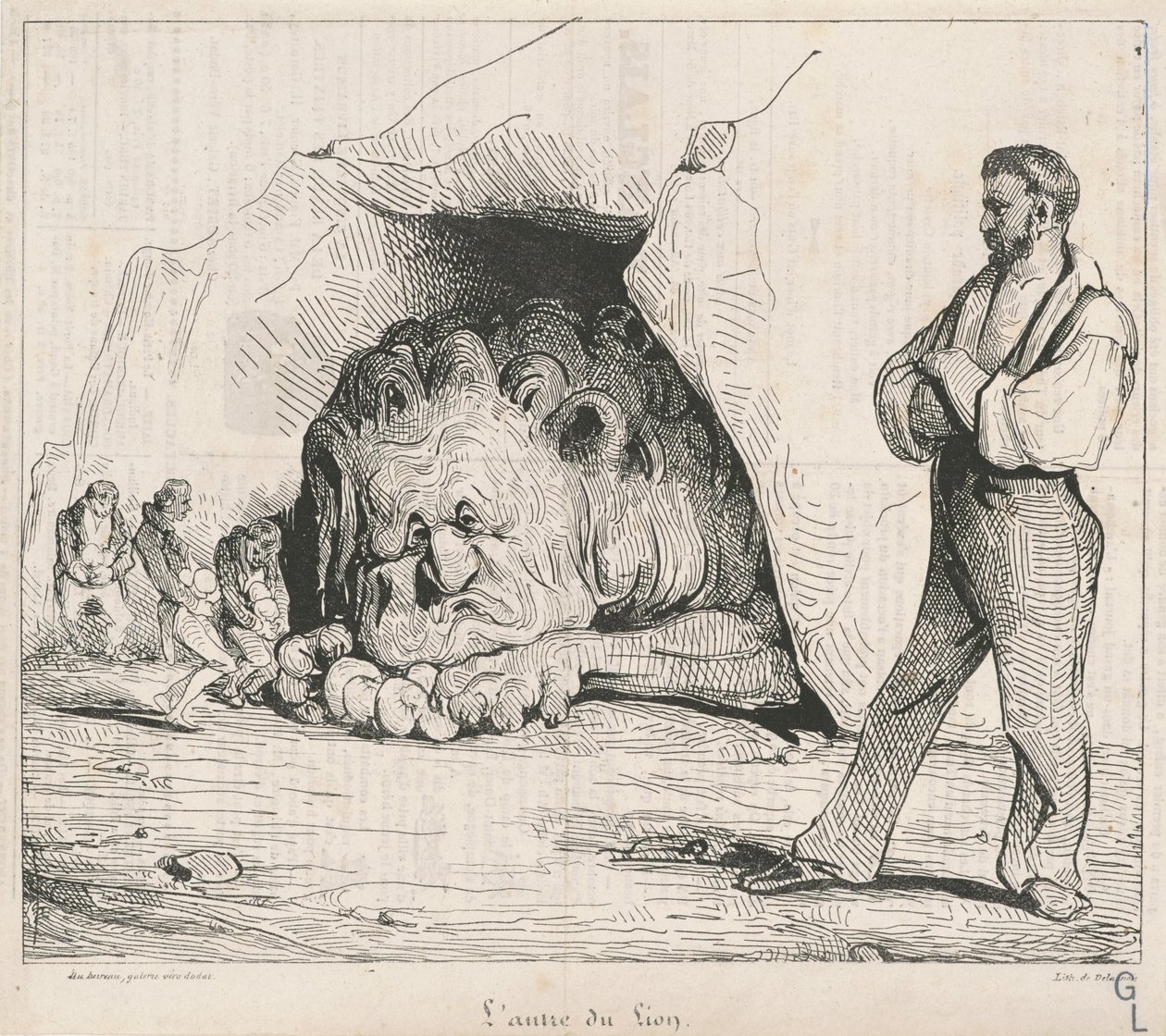 Leijonan luola tekijältä Honoré Daumier