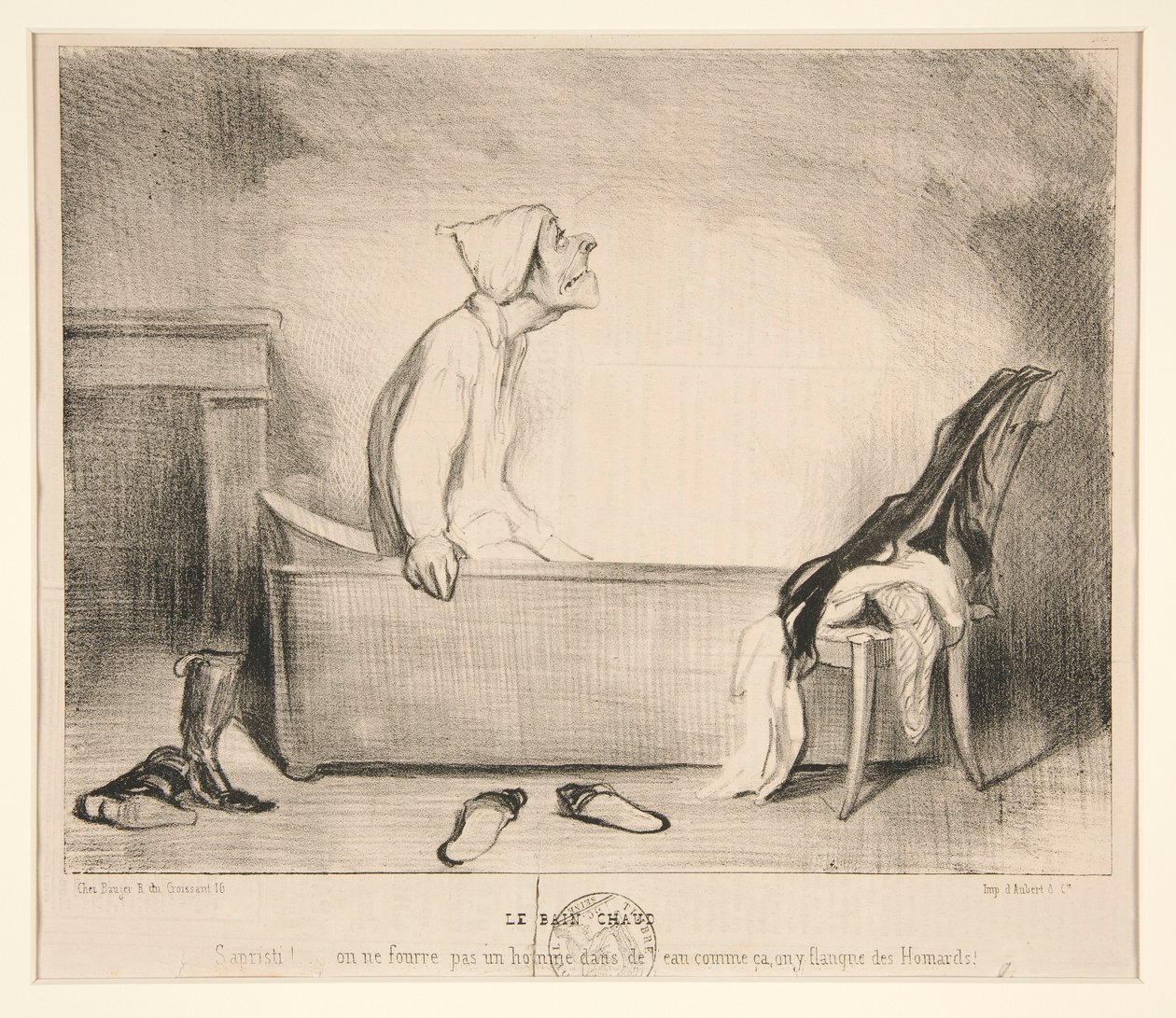 Kuuma kylpy. pyhä jysäys! tekijältä Honoré Daumier