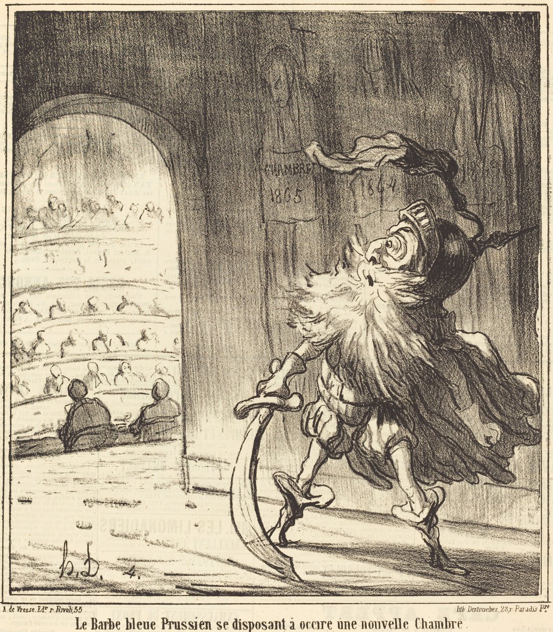 Preussin siniparta... tekijältä Honoré Daumier