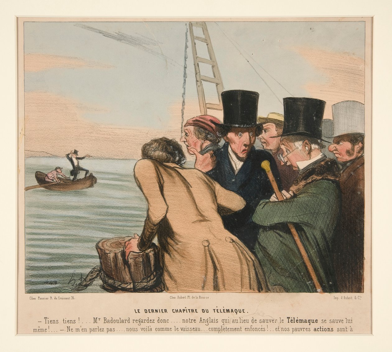 Telemachuksen viimeinen luku, kirjasta La Caricature (lehti) tekijältä Honoré Daumier