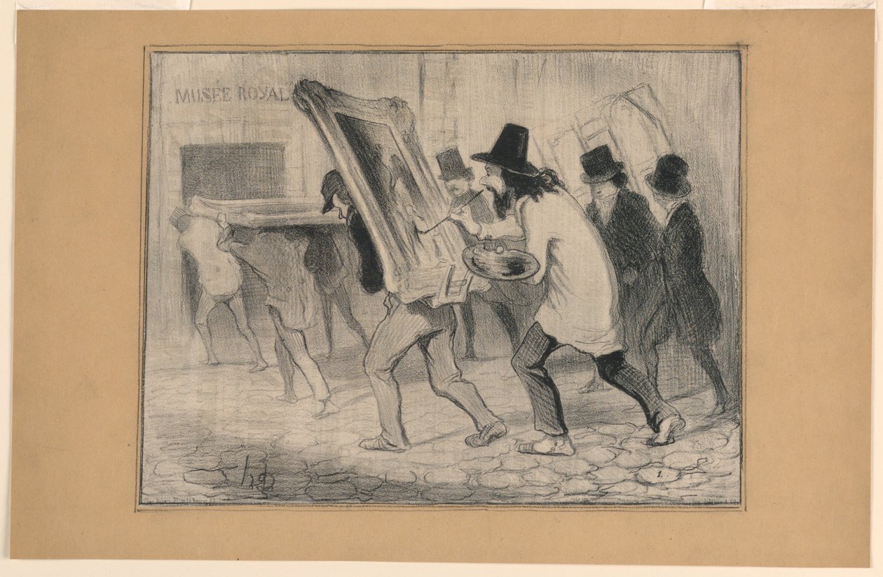 Maalausten viimeinen vastaanottopäivä Charivarista tekijältä Honoré Daumier