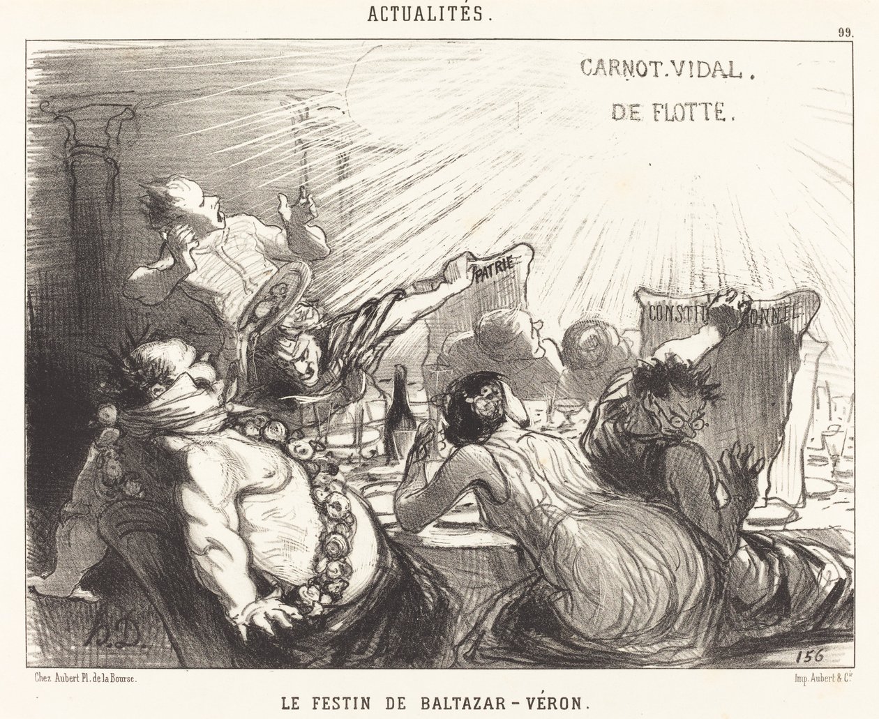 Baltazar-Véronin juhla tekijältä Honoré Daumier