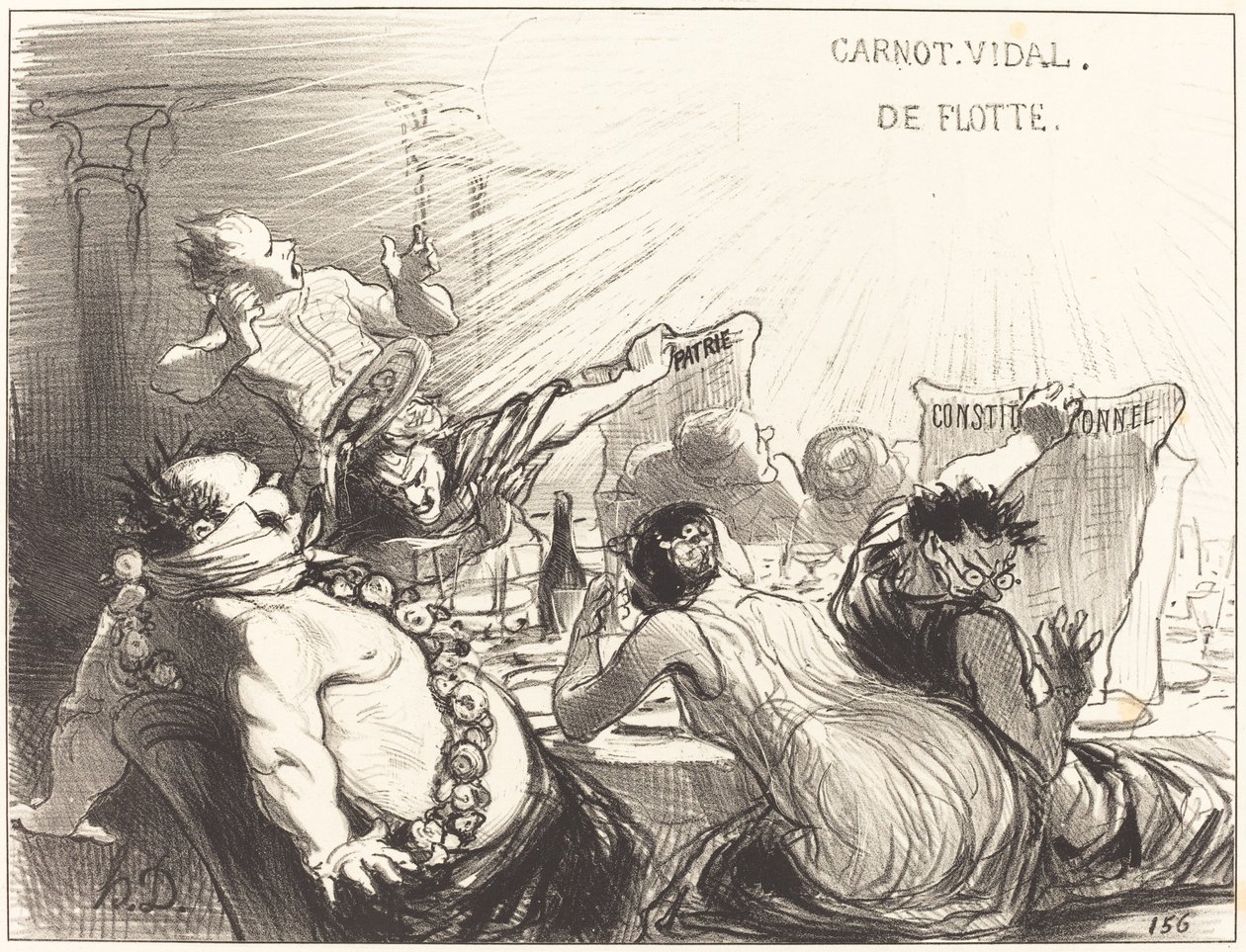 Baltazar-Véronin juhla tekijältä Honoré Daumier