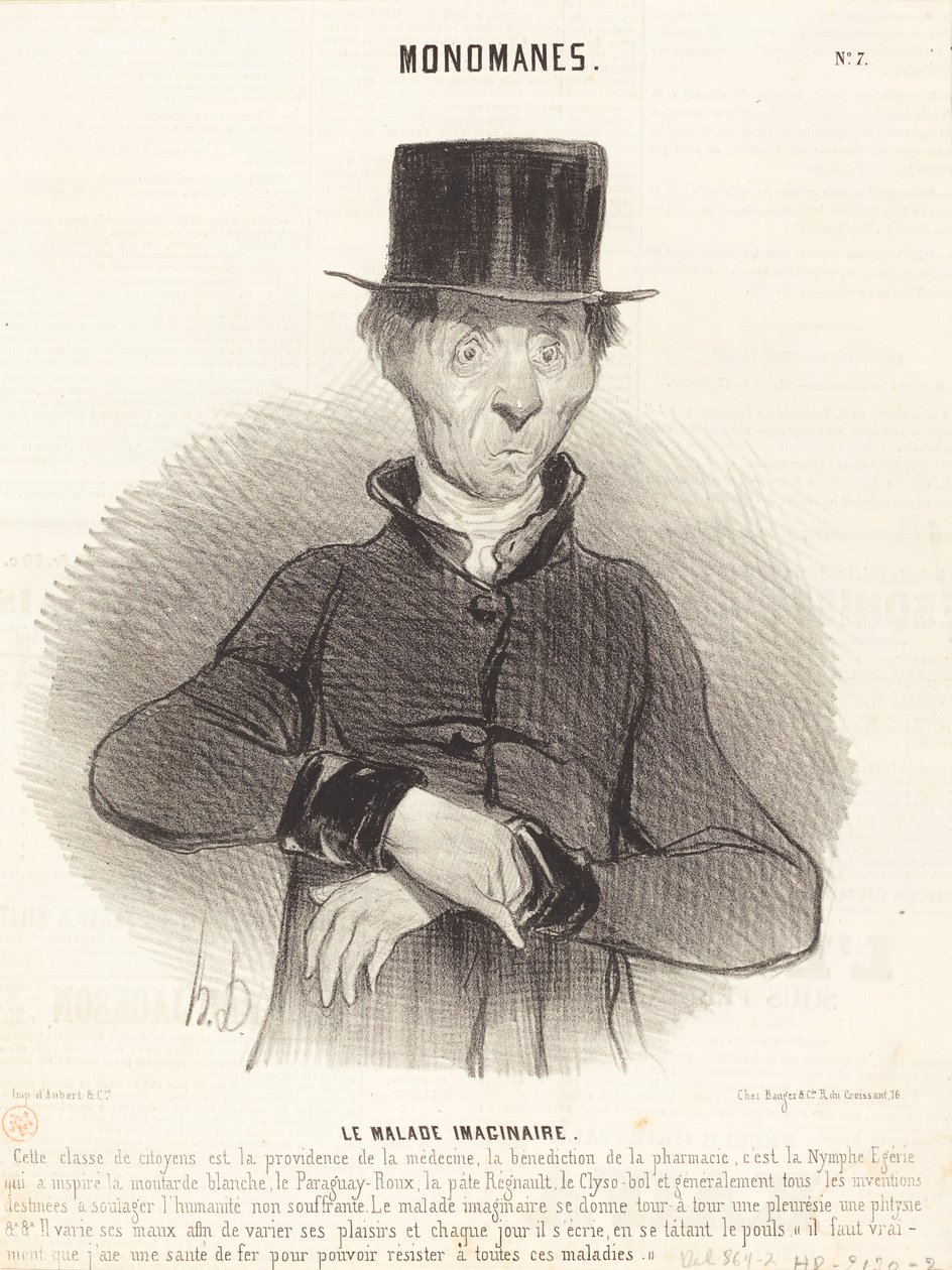 Kuvitteellinen sairas tekijältä Honoré Daumier