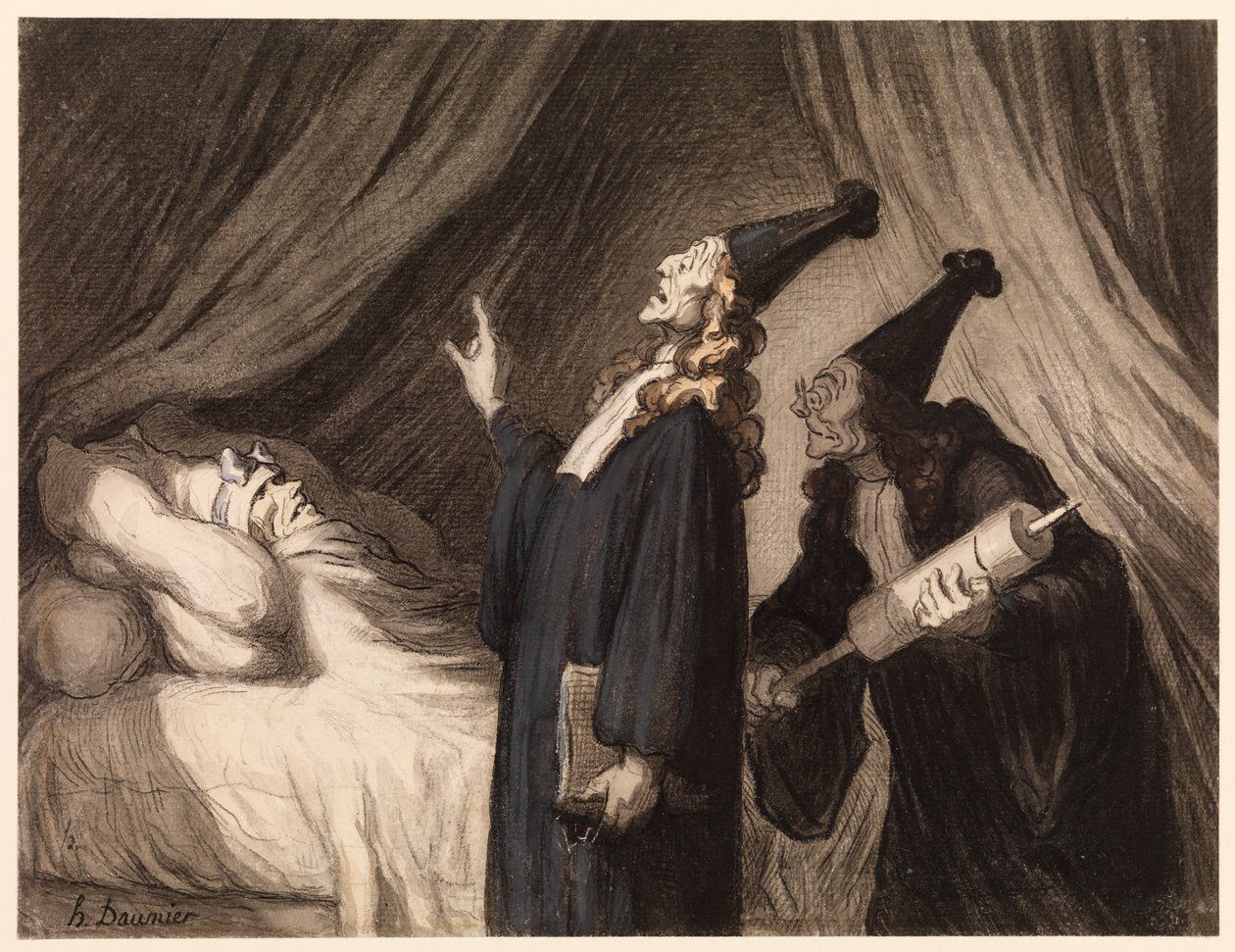 Kuvitteellinen sairas tekijältä Honoré Daumier