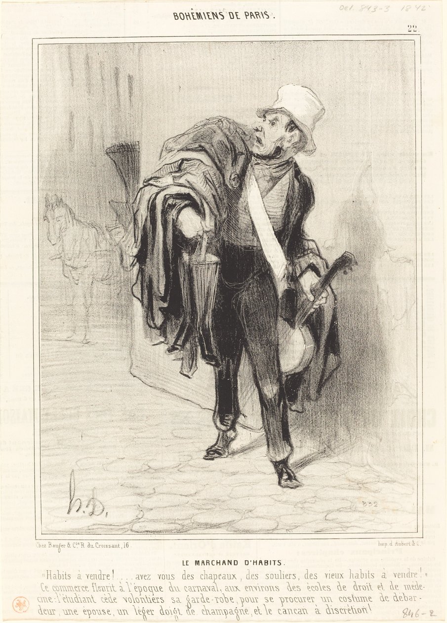 Vaatekauppias tekijältä Honoré Daumier