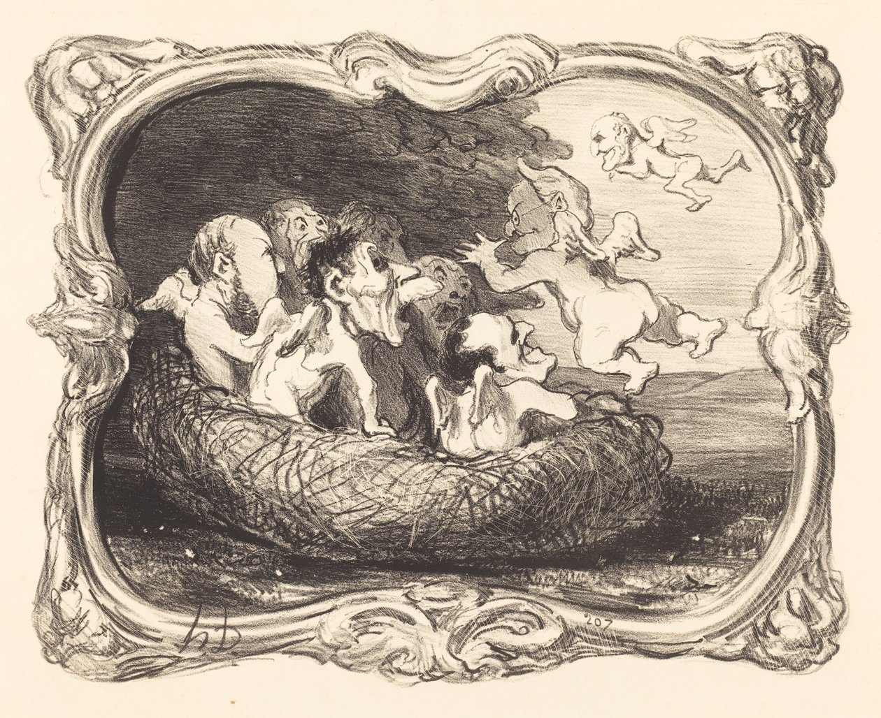 Hylätty pesä tekijältä Honoré Daumier